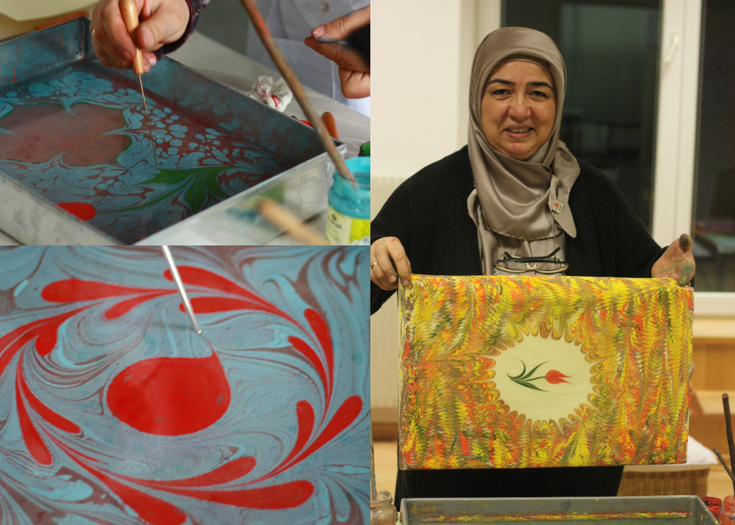 EBRU-MALEREI, Workshop mit HAVVA DOGAN